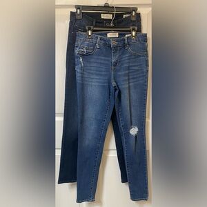2 PAIR of Jessica Simpson Distressed Skinny Jeans - size 27